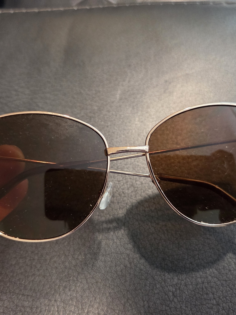 Women's Round Metal Frame Sunglasses - Brown Lenses